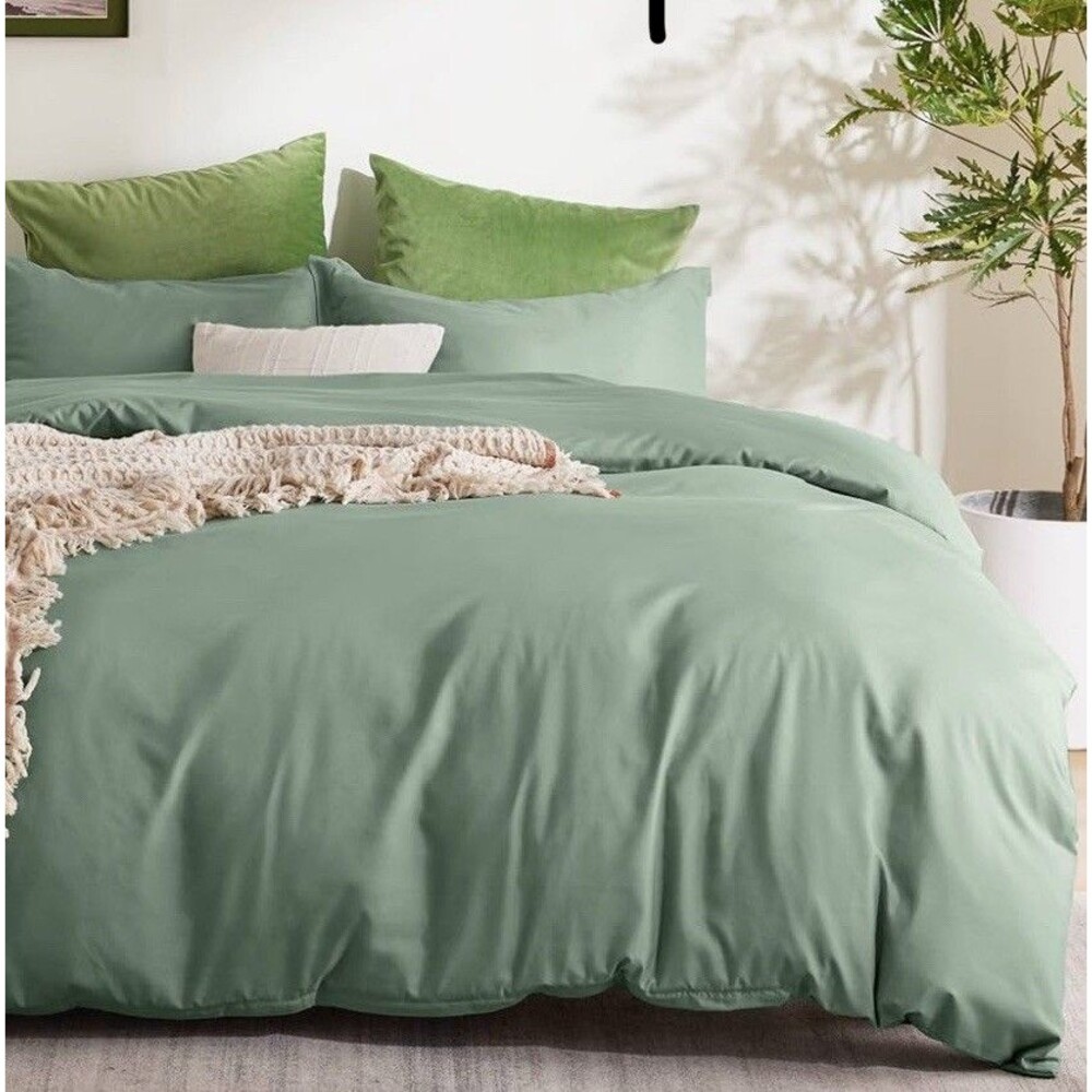 Bedsure Duvet Cover Twin Extra Soft Duvet Cover (68"x90"), Fitted Sheet, Sham